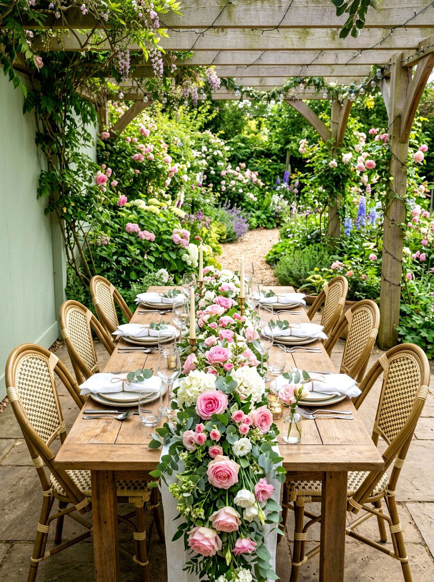 Floral Dining Room - 30 romantic dinner room ideas