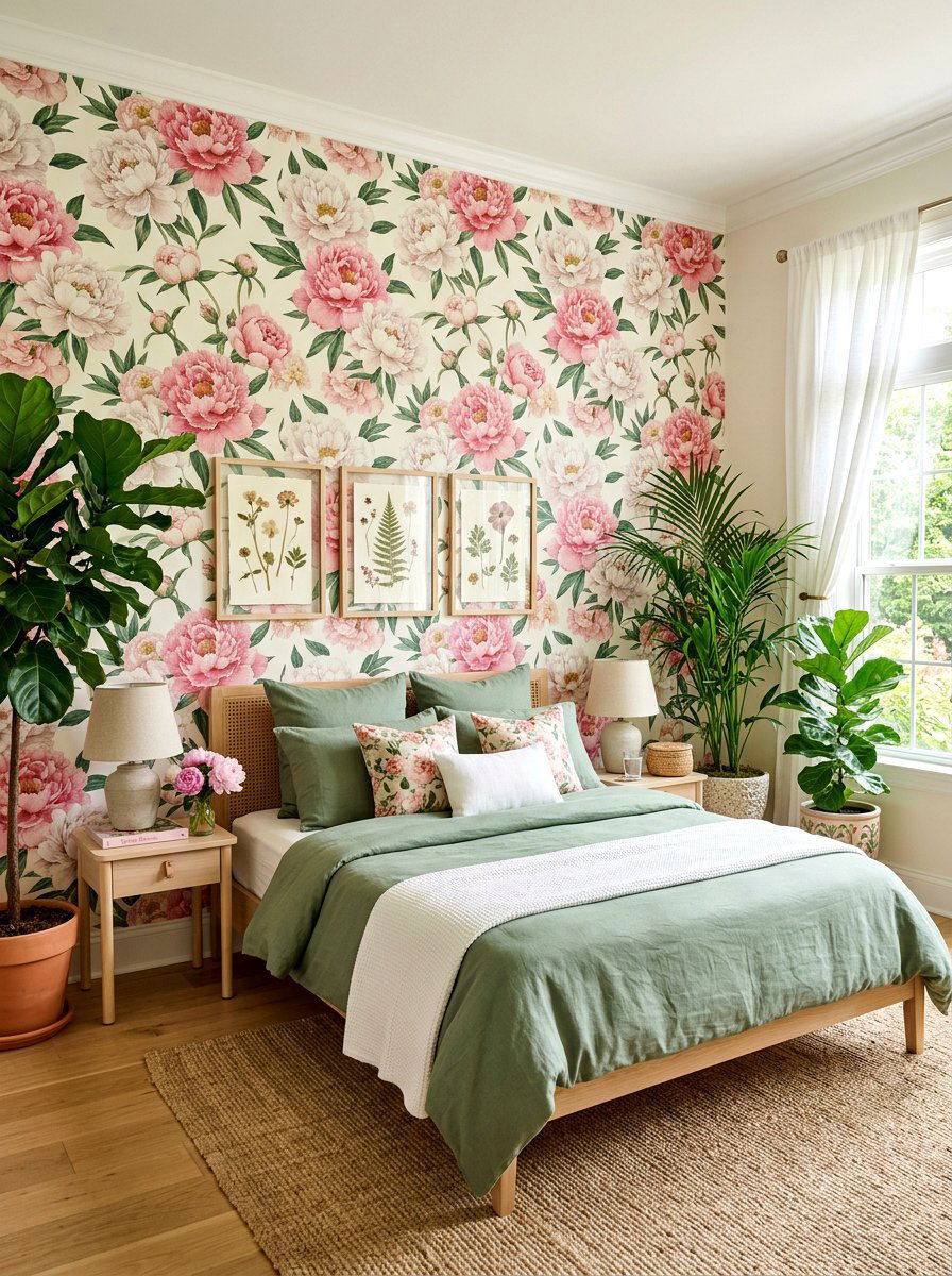 Floral Garden Bedroom - 30 coquette bedroom decor ideas