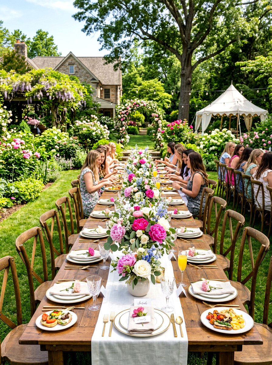 Floral Garden Party - 30 backyard bridal brunch ideas