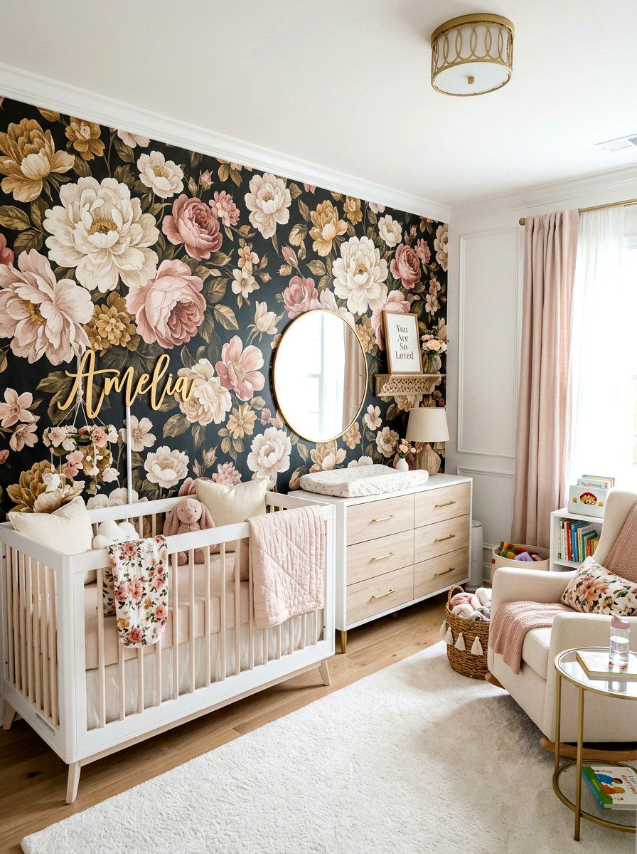 Floral Girl Nursery - 30 girl nursery ideas