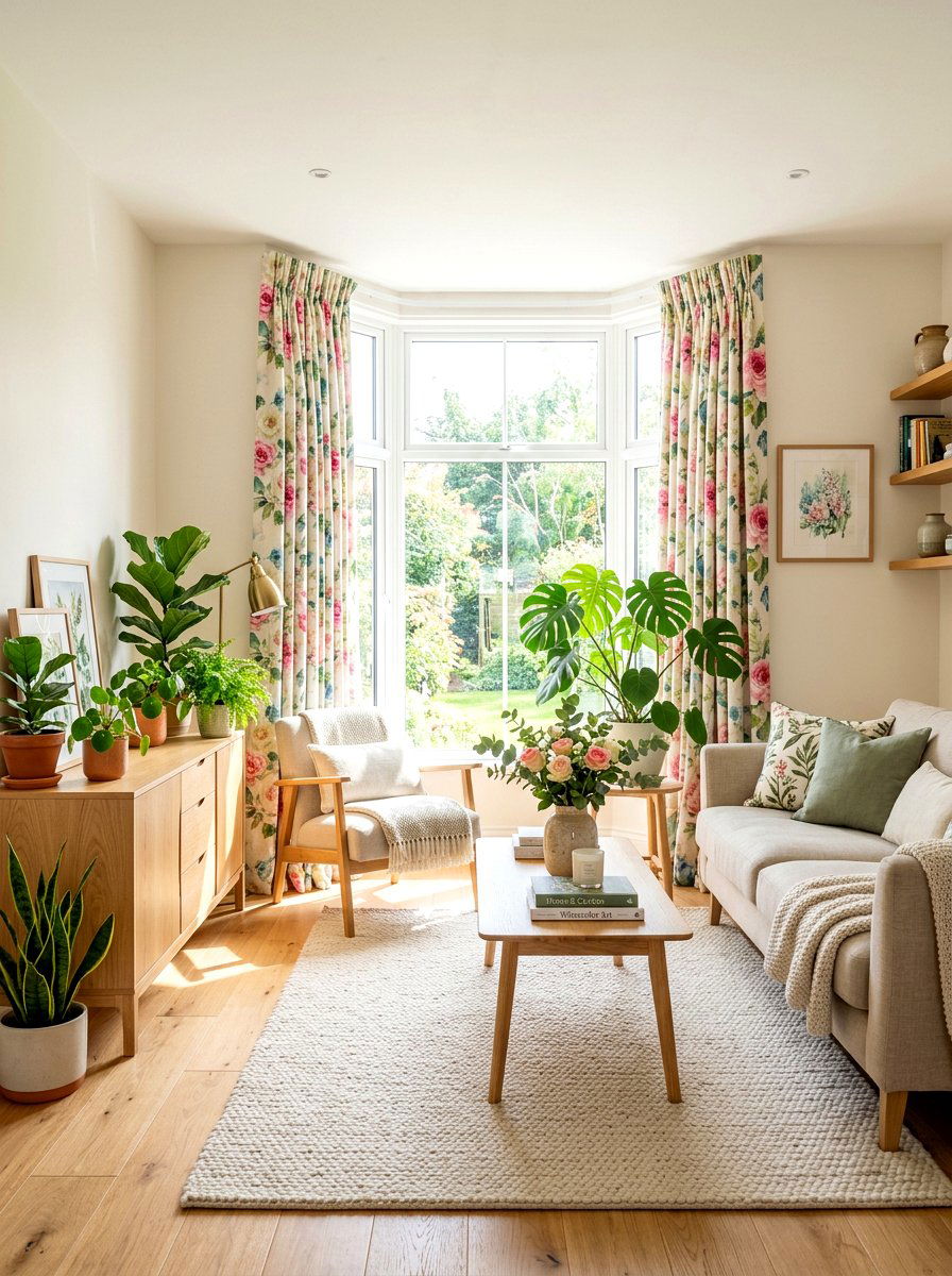 Floral Living Room Drapes - 30 statement drapes living room ideas