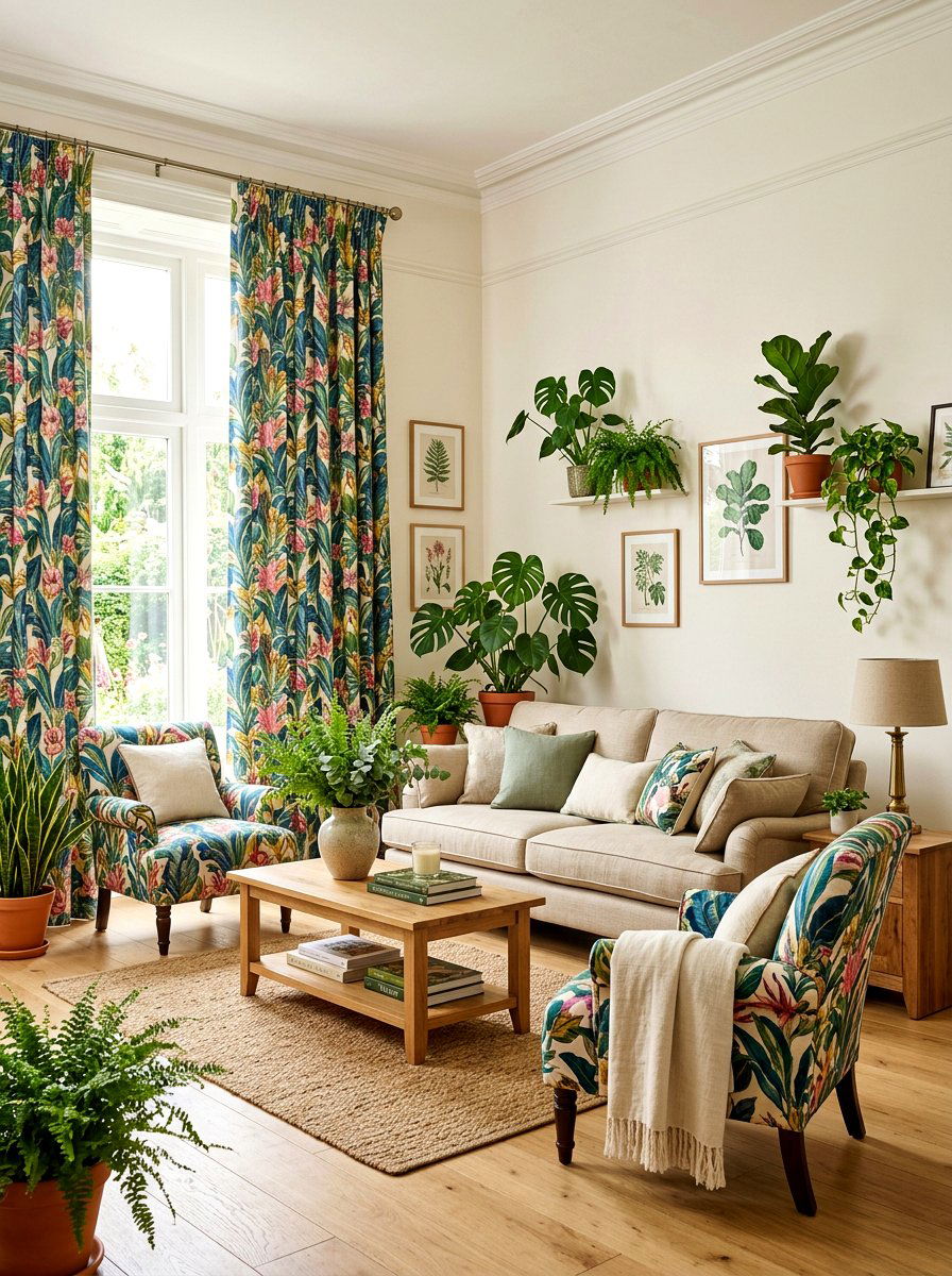 Floral Living Room Patterns - 30 updated traditional living room ideas