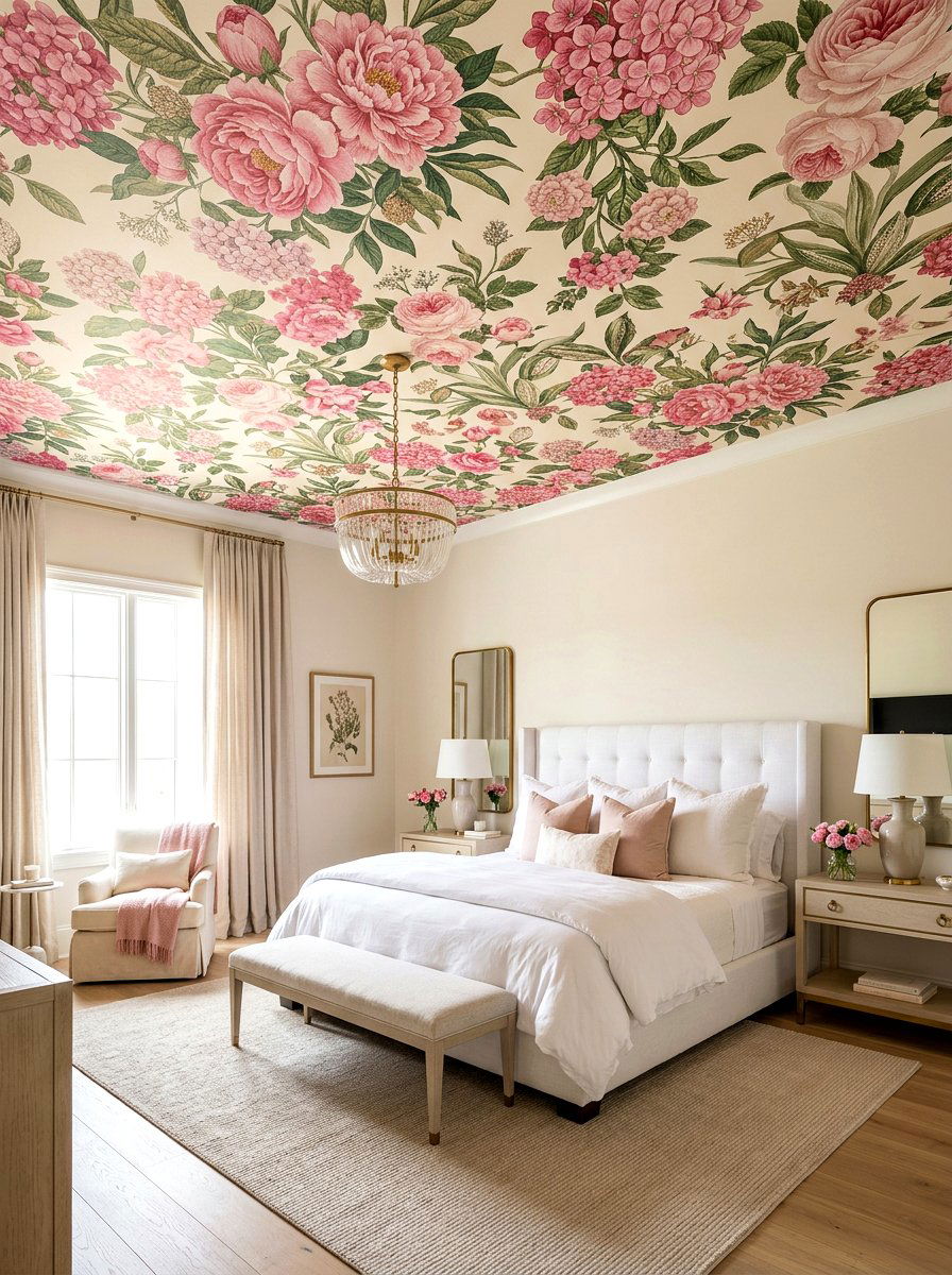 30 Wallpaper Ceiling Ideas to Add Drama Without Full Renovation