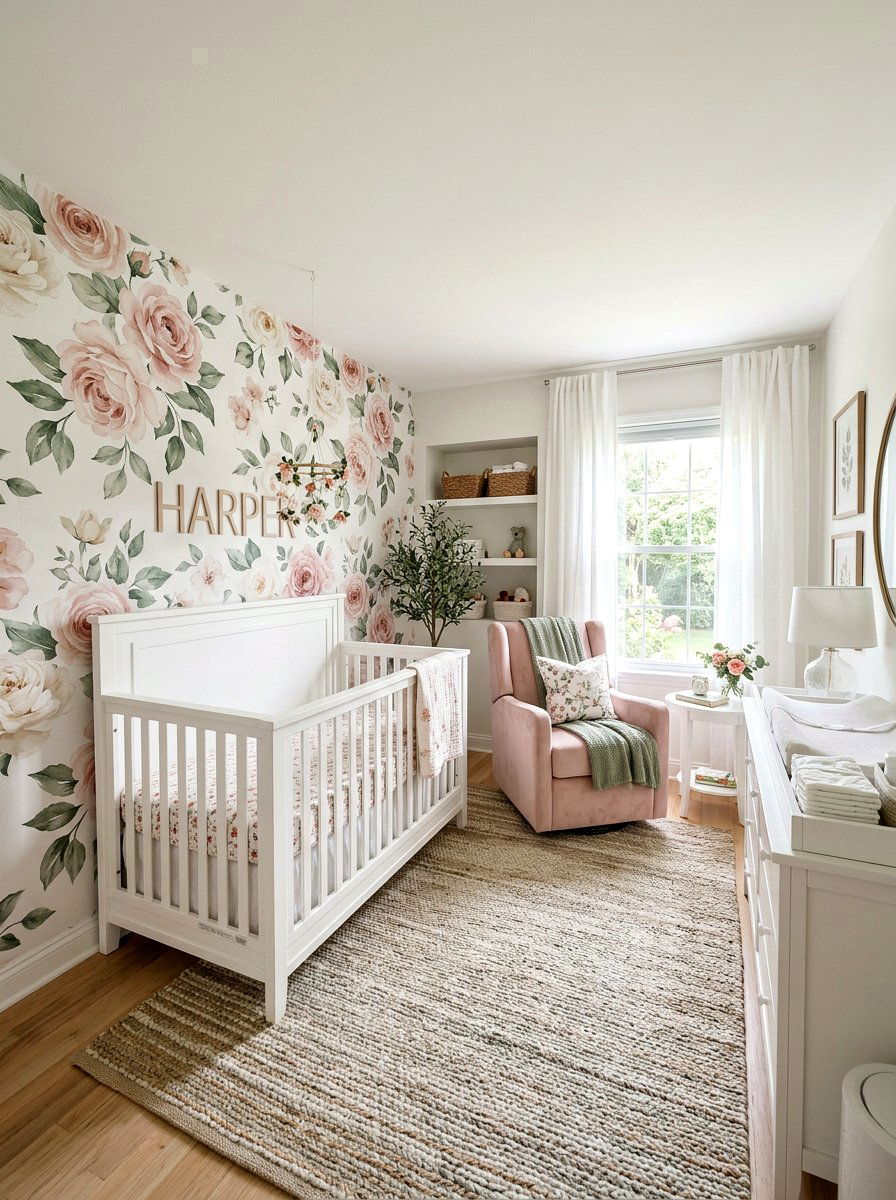 Floral Nursery - 30 nursery ideas