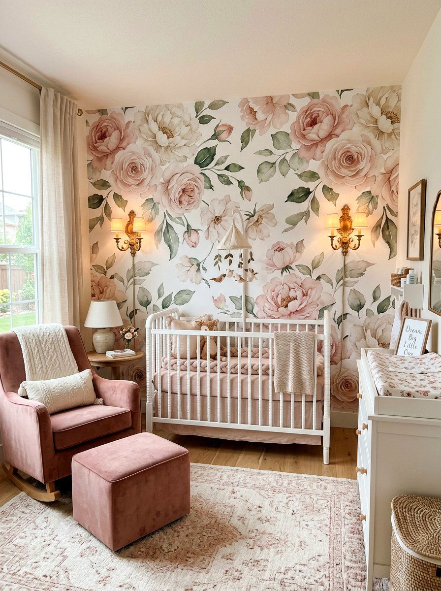 Floral Nursery - 30 baby room ideas