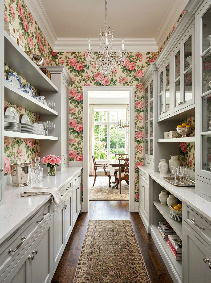 Floral Pantry Wallpaper - 30 pantry wallpaper ideas