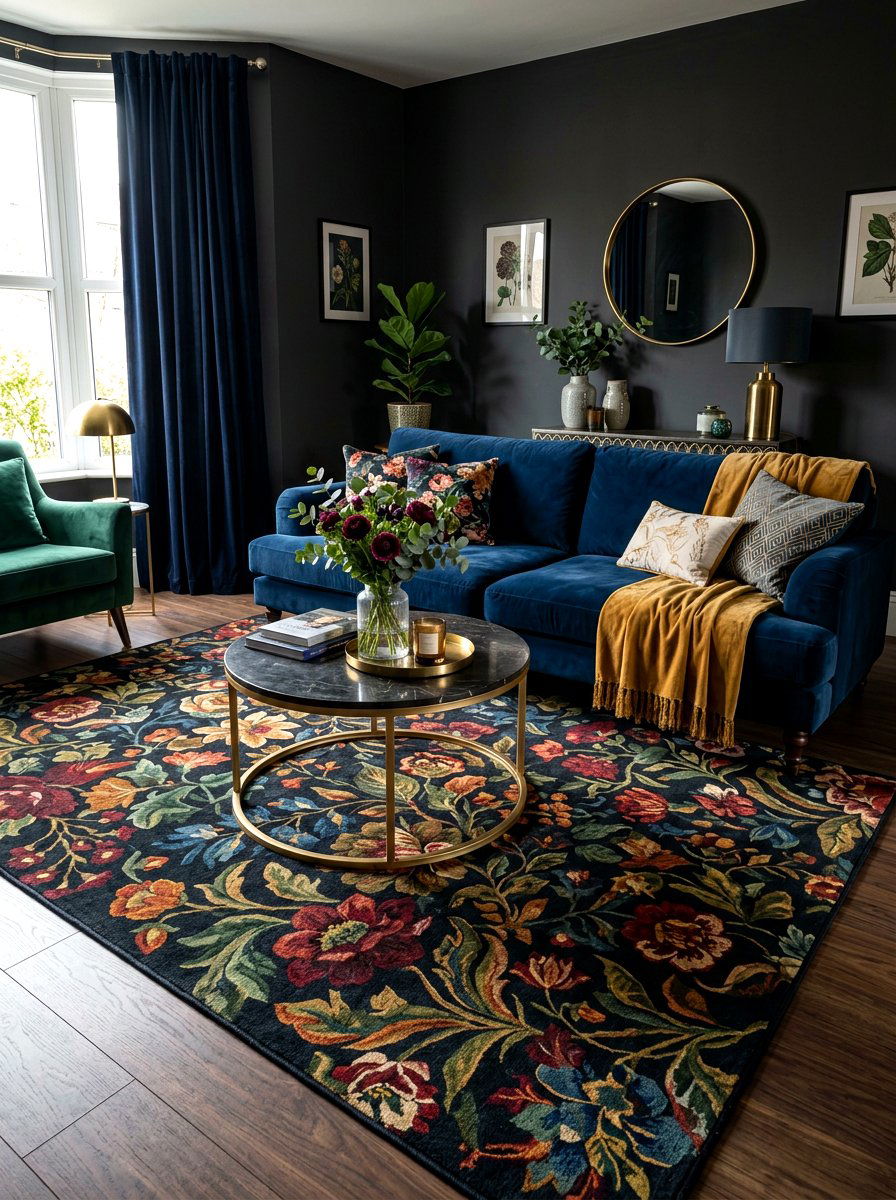 Floral Pattern Rug Living Room - 30 living room rug ideas