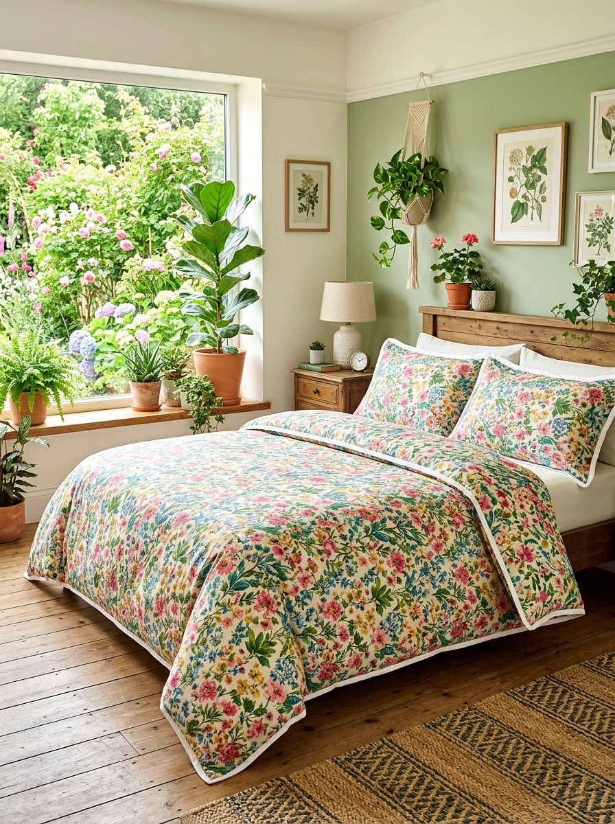 Floral Piped Edge Bedding - 30 piped bedding ideas