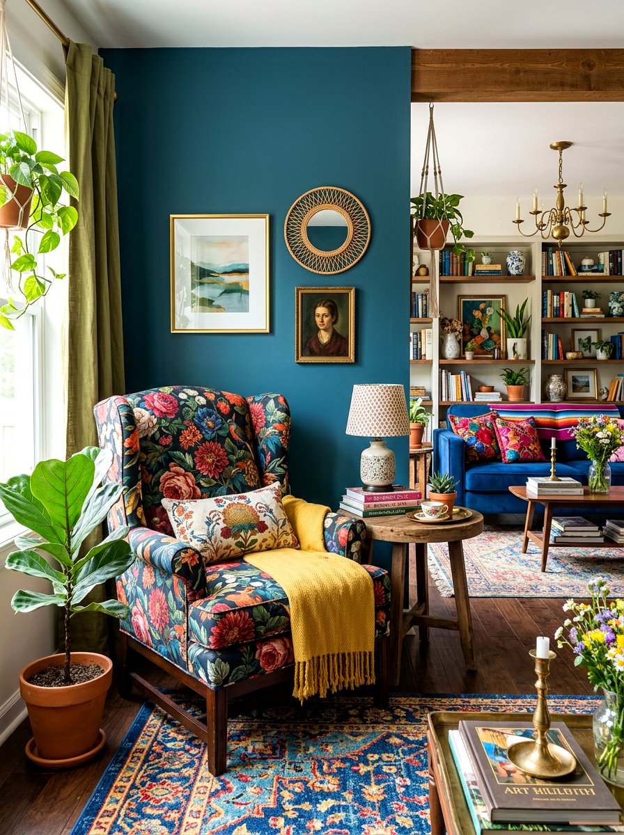 Floral Print Armchair - 30 accent chair ideas