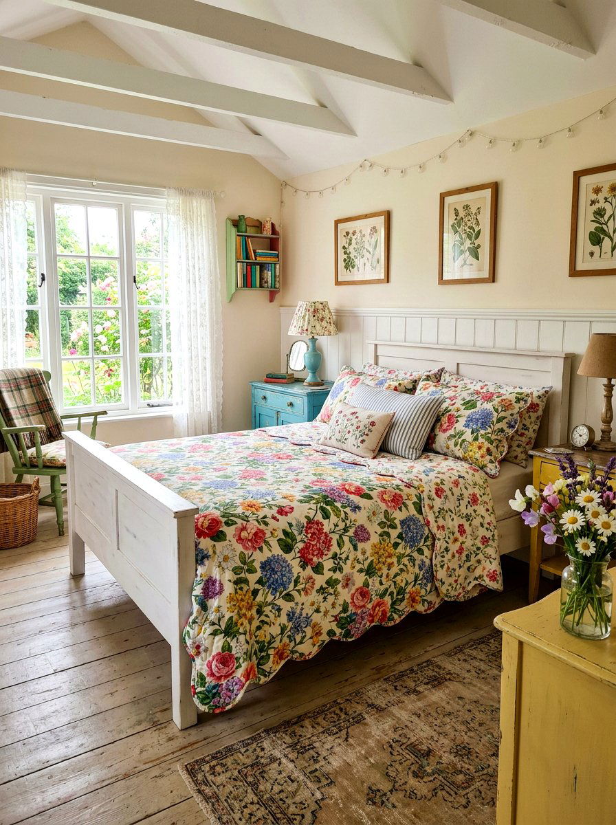 Floral Scalloped Comforter - 30 scalloped bedding ideas