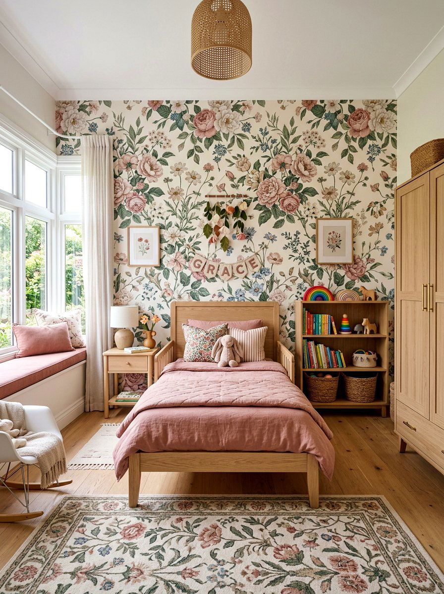 Floral Toddler Bedroom - 30 toddler room ideas
