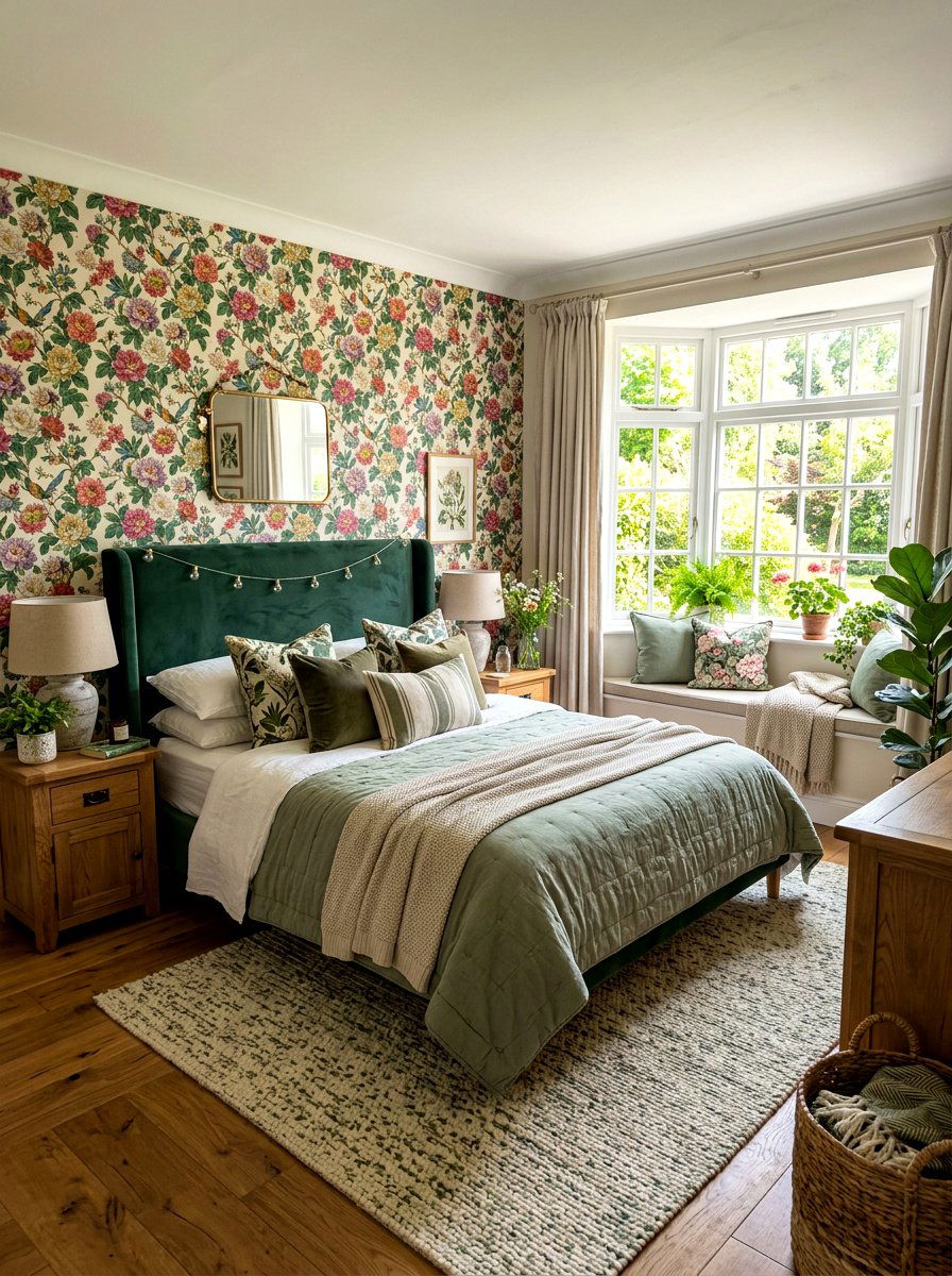 Floral Wallpaper - 30 spring bedroom refresh ideas