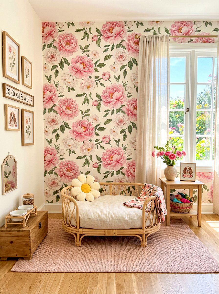 Floral dog bedroom - 30 Pinterest dog room ideas