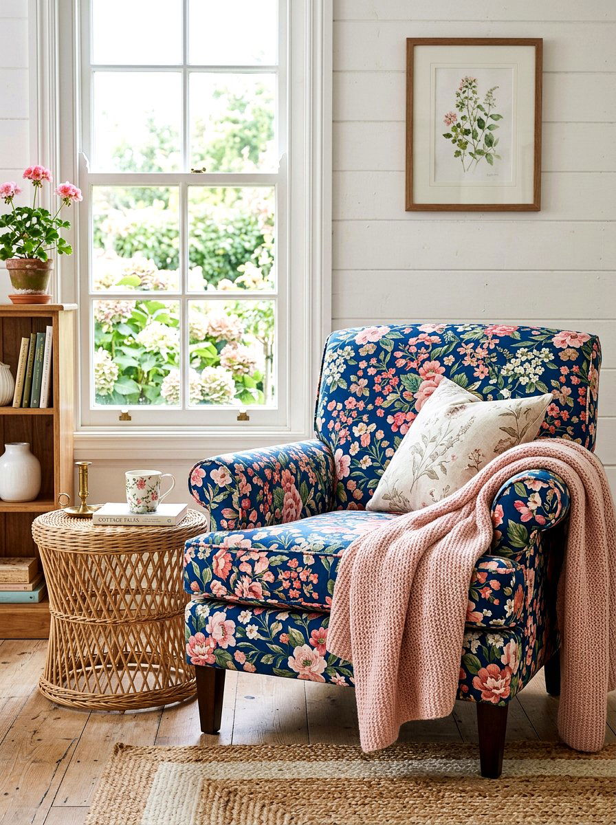 Floral print armchair - 30 statement armchair ideas