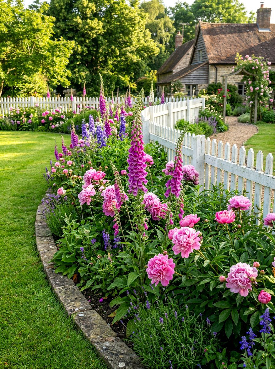 Flower Bed Along Fence - 30 fence landscaping ideas
