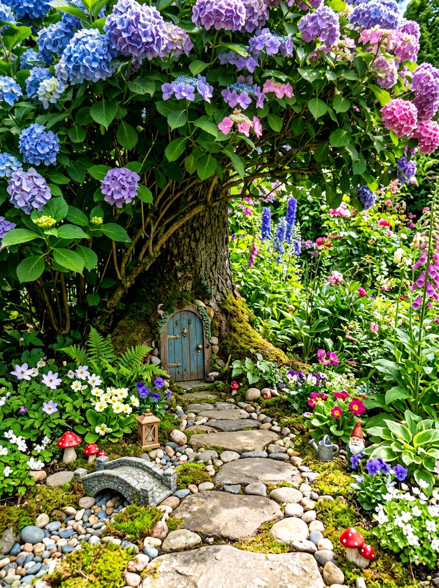Flower Bed Fairy Garden - 30 miniature fairy garden ideas
