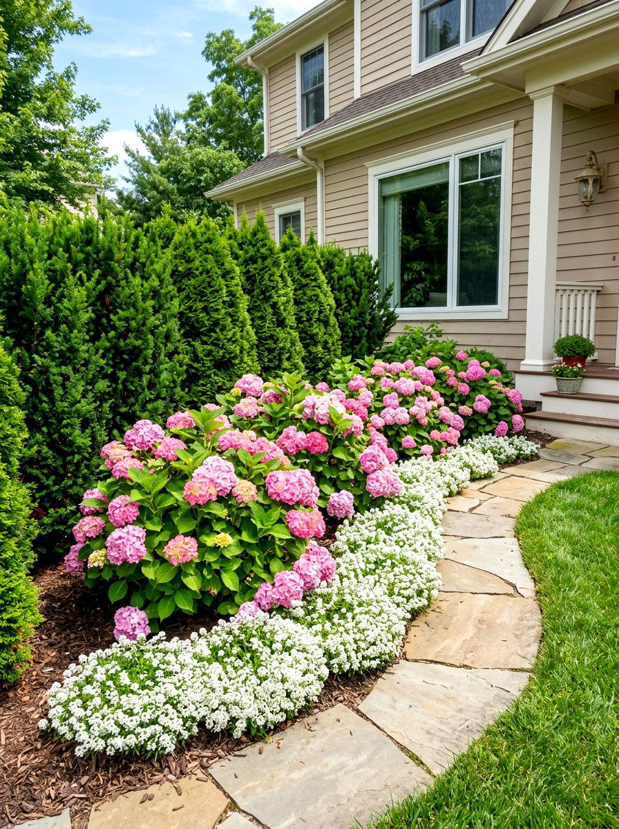 Flower Bed Foundation Planting - 30 front entry landscaping ideas