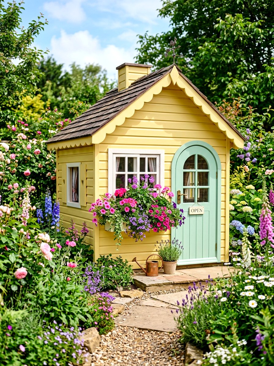 Flower Box Cottage - 30 playhouse ideas