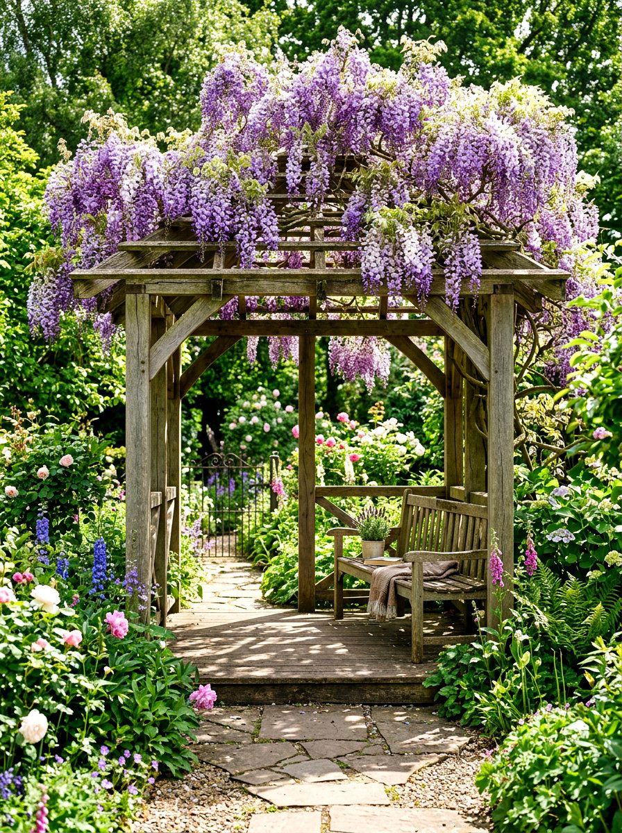 Flower Covered Gazebo - 30 cozy gazebo ideas