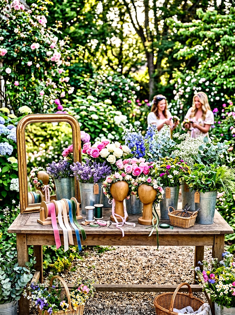 Flower Crown Station - 30 outdoor birthday party ideas