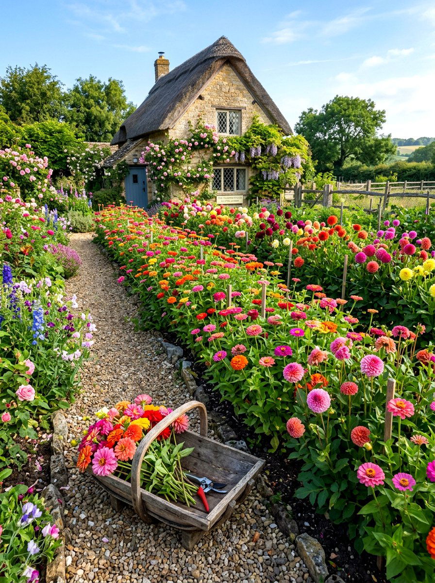Flower Cutting Cottage Garden - 30 cottage garden ideas