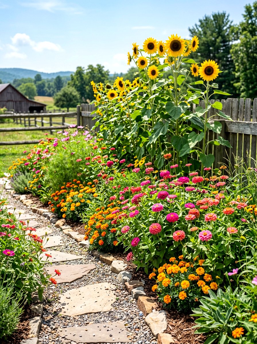 Flower Garden Bed - 30 sensory backyard garden ideas