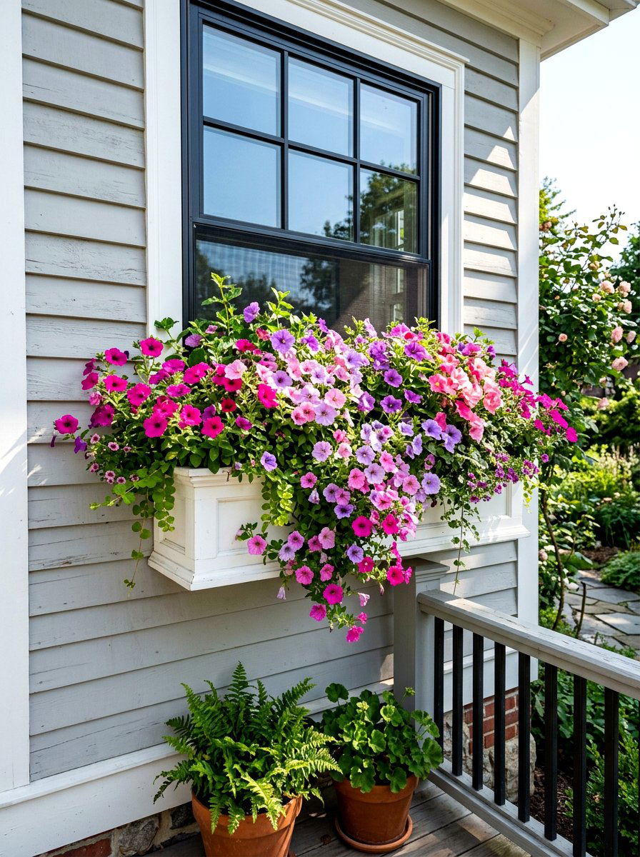 Flower Window Box - 30 front porch spring refresh ideas
