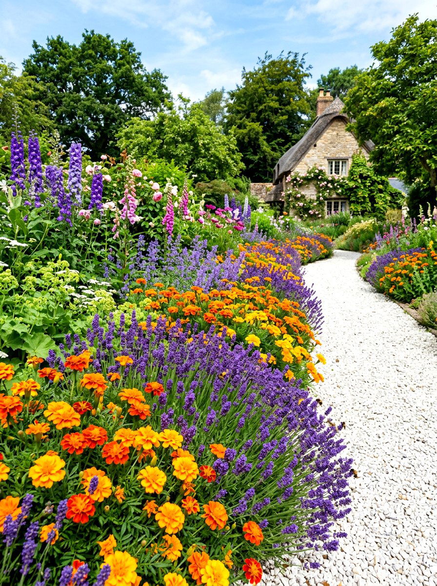 Flower and Herb Mix Border - 30 herb border garden ideas