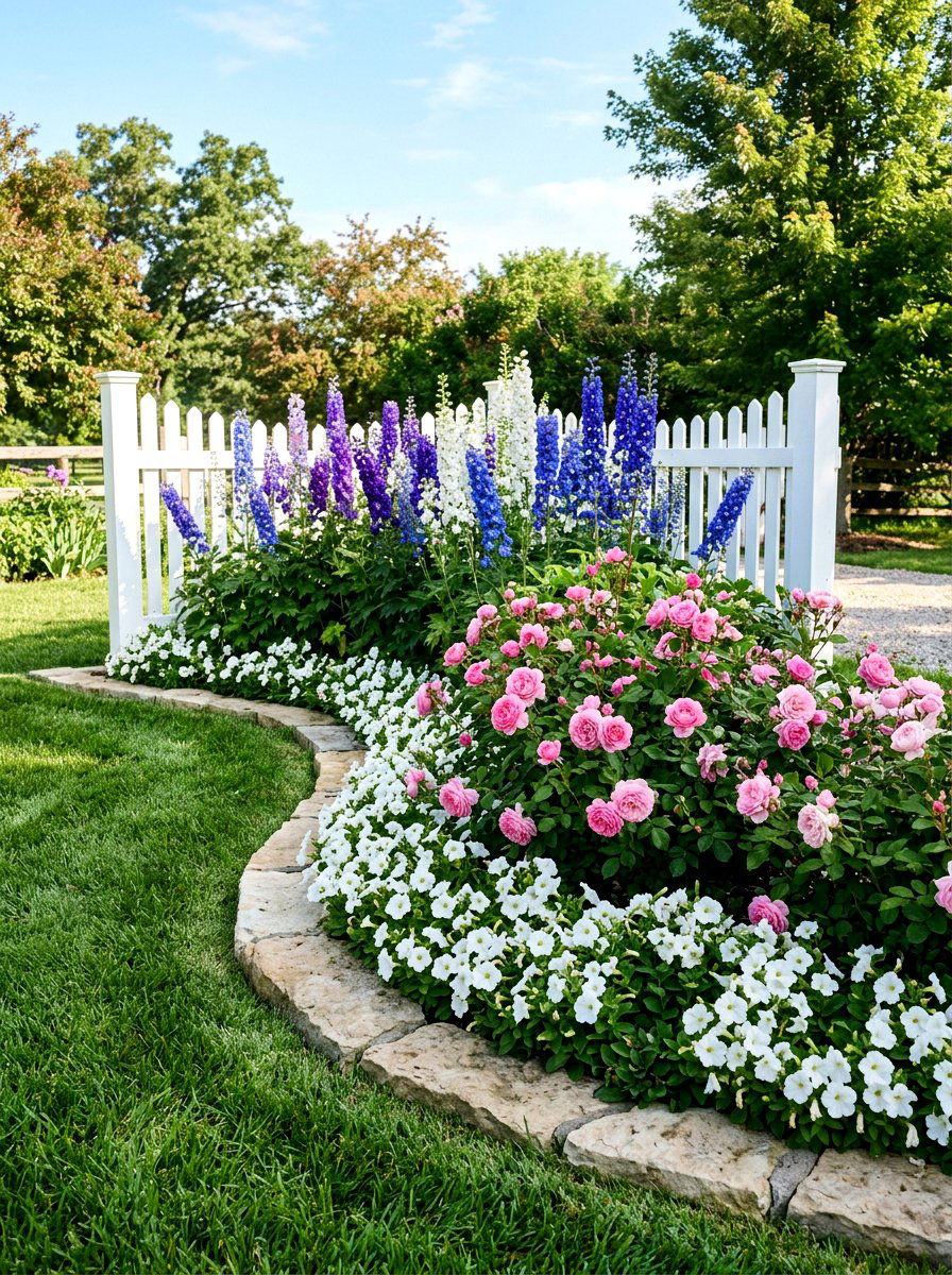 Flower bed border - 30 backyard corner ideas