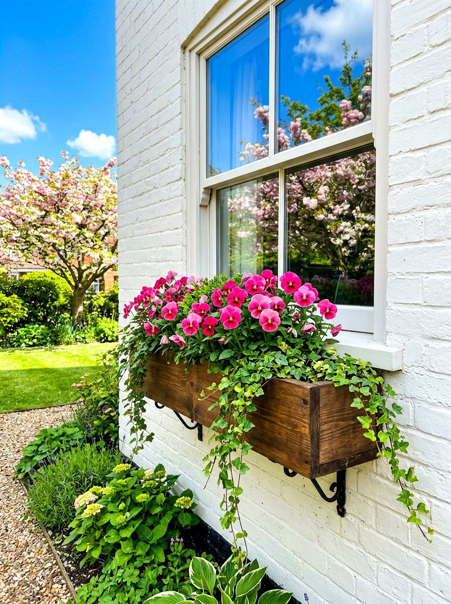 Flower window box - 30 spring refresh decor ideas