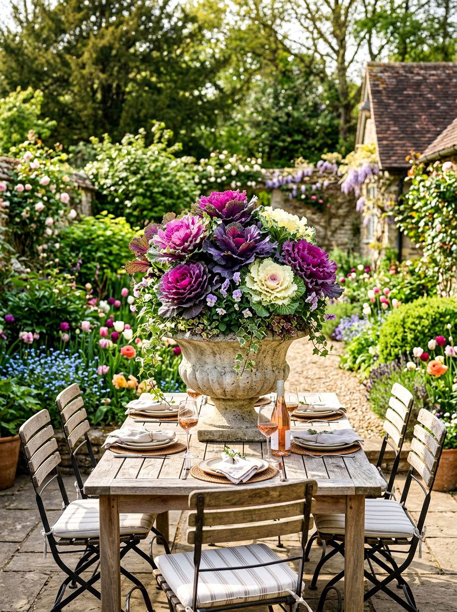 Flowering Cabbage And Kale - 30 spring flower arrangement ideas
