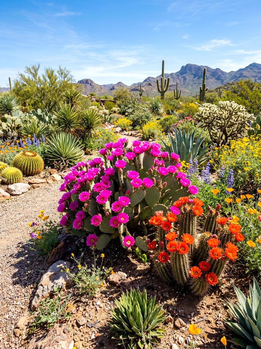 Flowering Desert Species - 30 cactus garden ideas