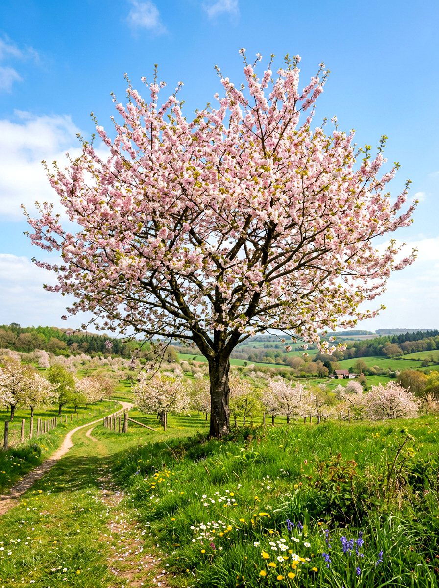 Flowering Fruit Tree - 30 cottage landscaping ideas