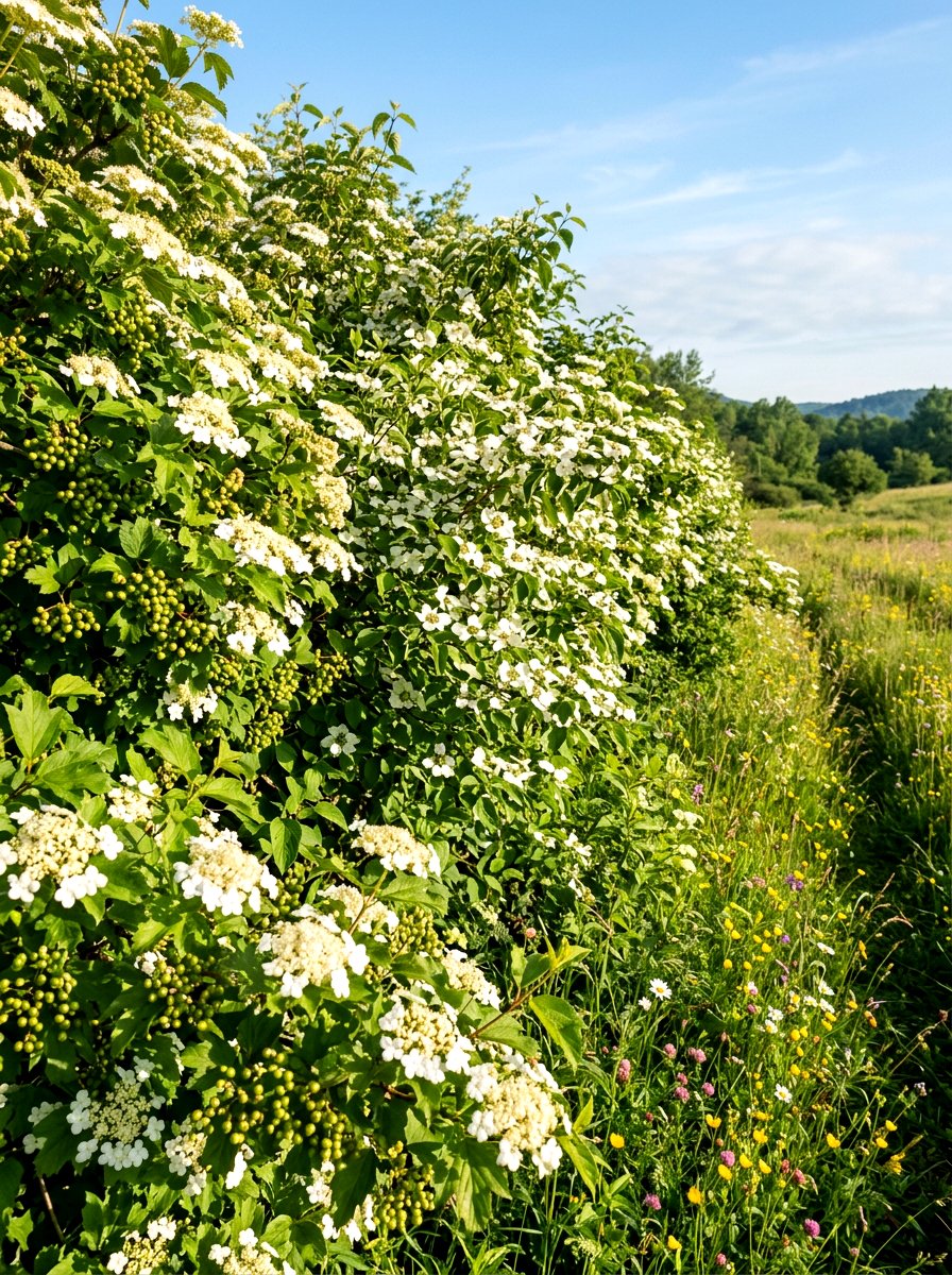 Flowering Shrub Thicket - 30 meadow style backyard ideas