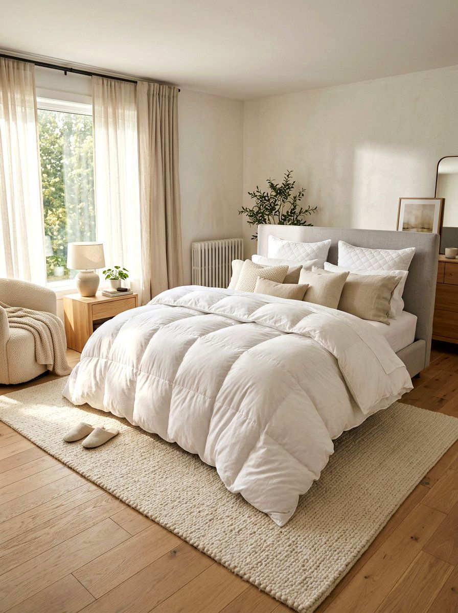 Fluffy Down Insert - 30 hotel duvet bedroom ideas