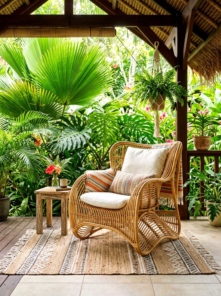 Fluid Form Rattan Chair - 30 sculptural outdoor furniture ideas