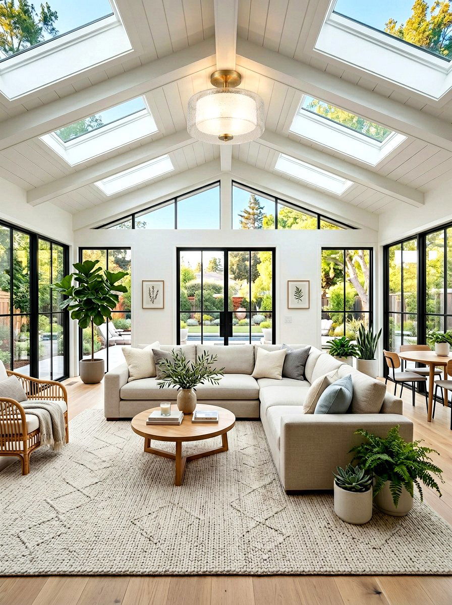 Flush Mount Ceiling Light - 30 sunroom lighting ideas