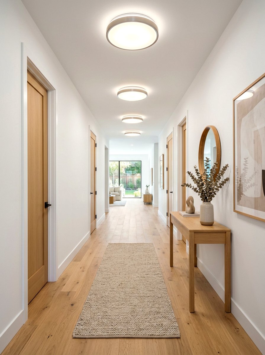 Flush Mount Ceiling Light - 30 hallway lighting ideas