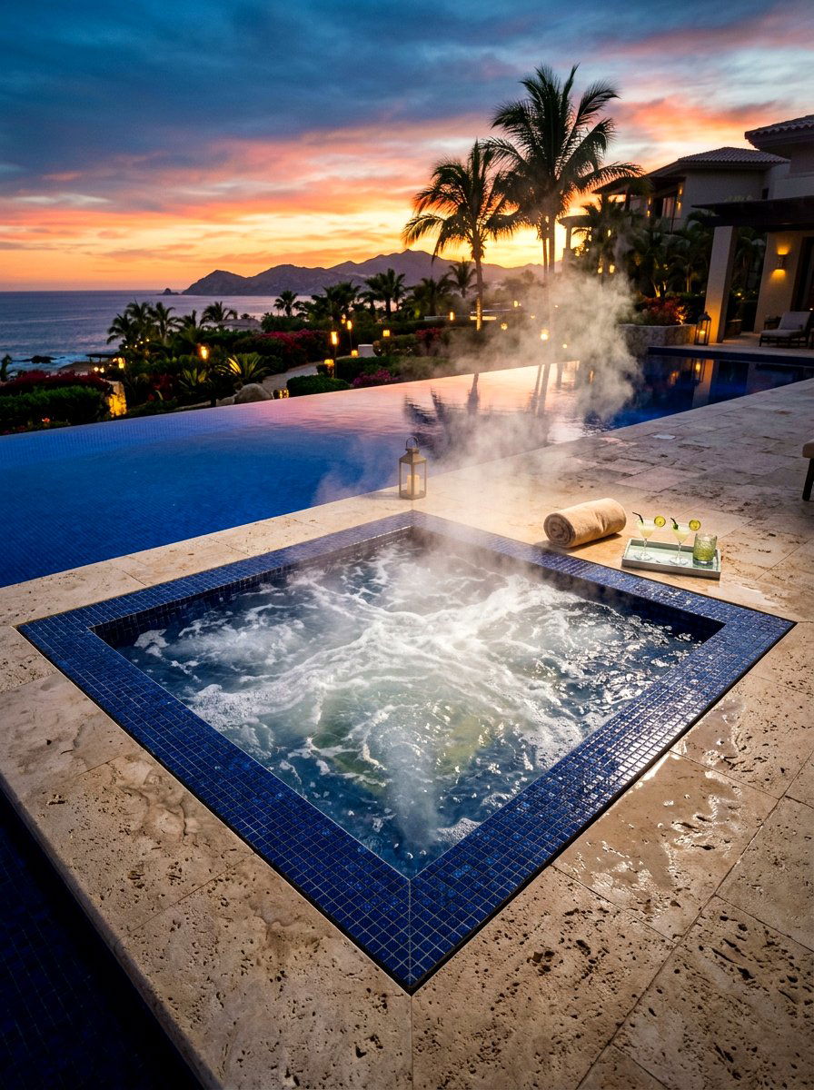 Flush Spa Integration - 30 quiet luxury backyard ideas