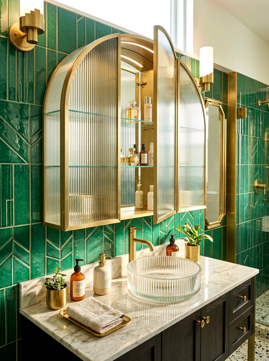 Fluted Arched Medicine Cabinet - 30 arched medicine cabinet ideas