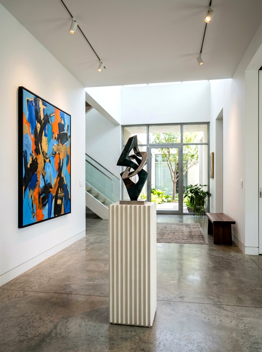 Fluted Art Plinth - 30 fluted furniture ideas