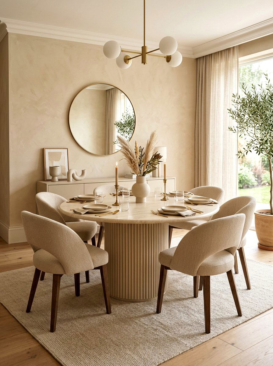 Fluted Base Oval Dining Table - 30 oval dining table ideas