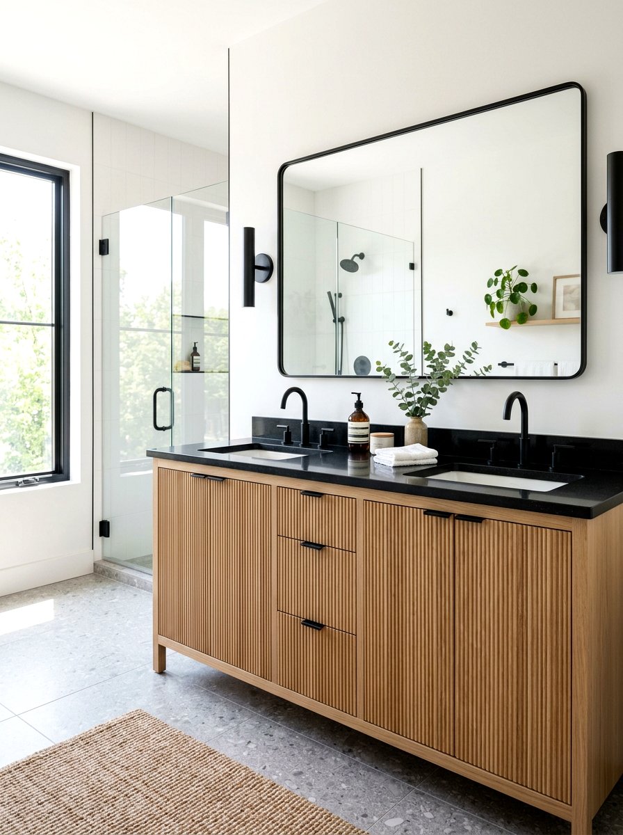 Fluted Bathroom Cabinet - 30 Pinterest bathroom ideas