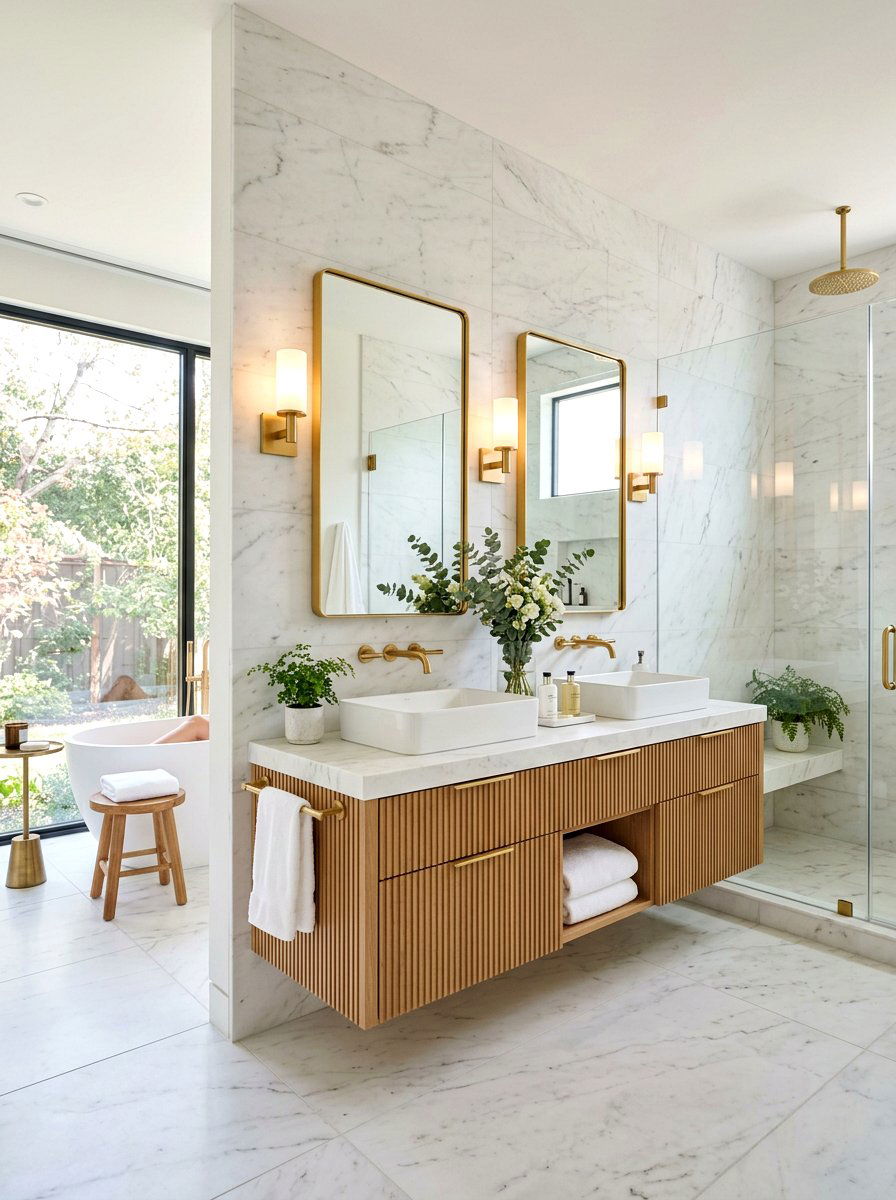 Fluted Bathroom Vanity - 30 fluted furniture ideas