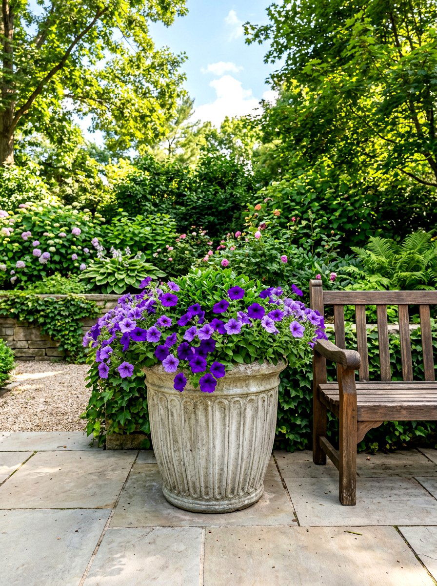 Fluted Concrete Garden Pot - 30 concrete planter ideas