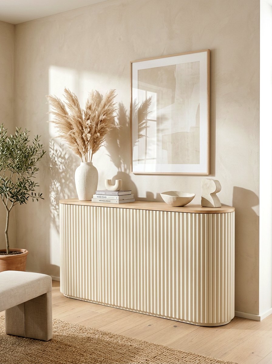 Fluted Console Table - 30 front hall console ideas
