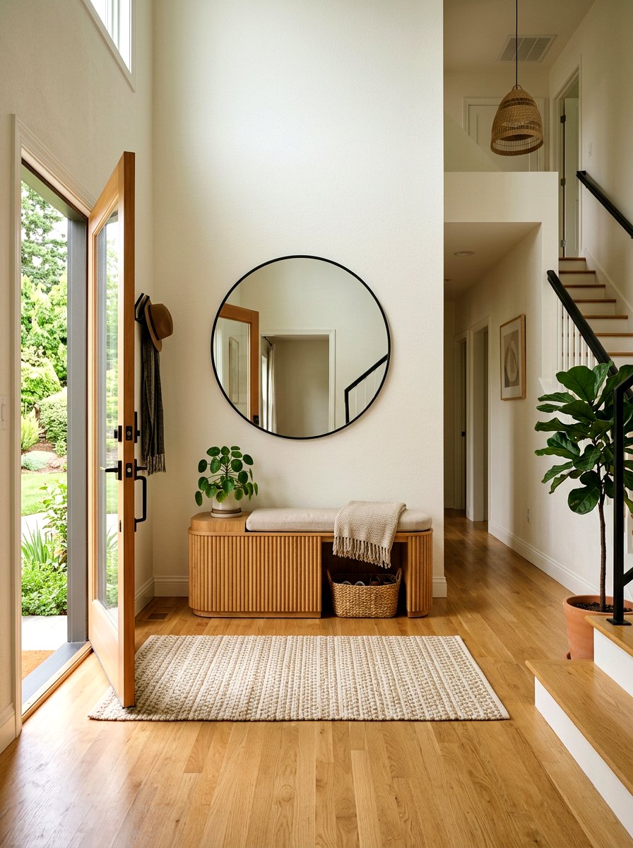 Fluted Entryway Bench - 30 fluted furniture ideas