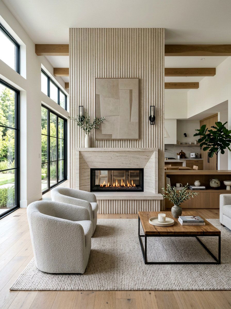 Fluted Fireplace Surround - 30 fluted furniture ideas