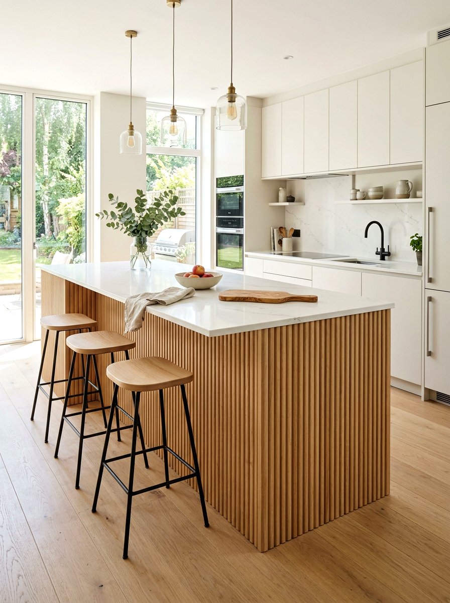 Fluted Kitchen Cabinet - 30 Pinterest kitchen ideas