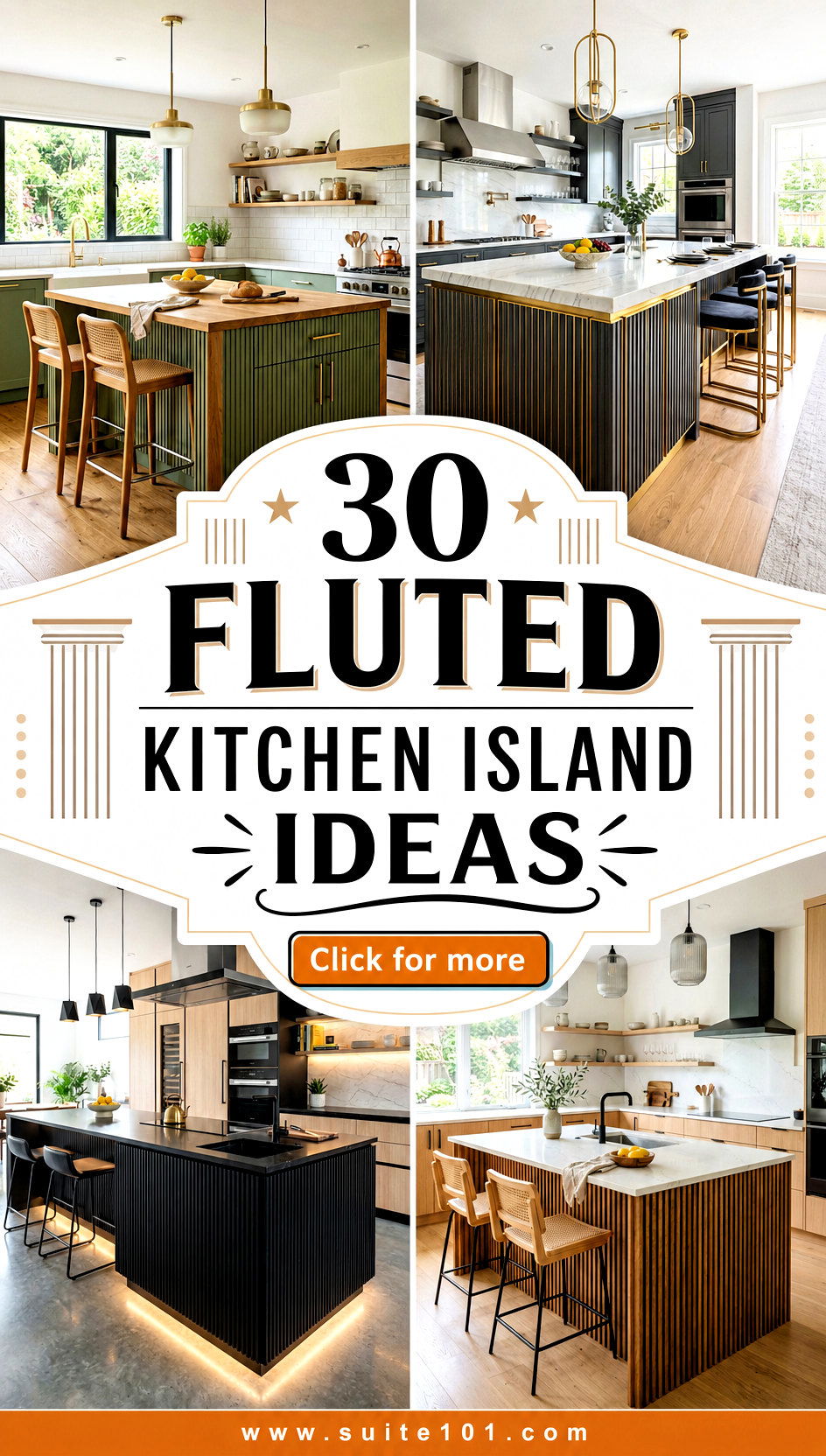 Fluted Kitchen Island Ideas 30 Statement Centerpiece Styles - Fluted Kitchen Island Ideas: 30 Statement Centerpiece Styles
